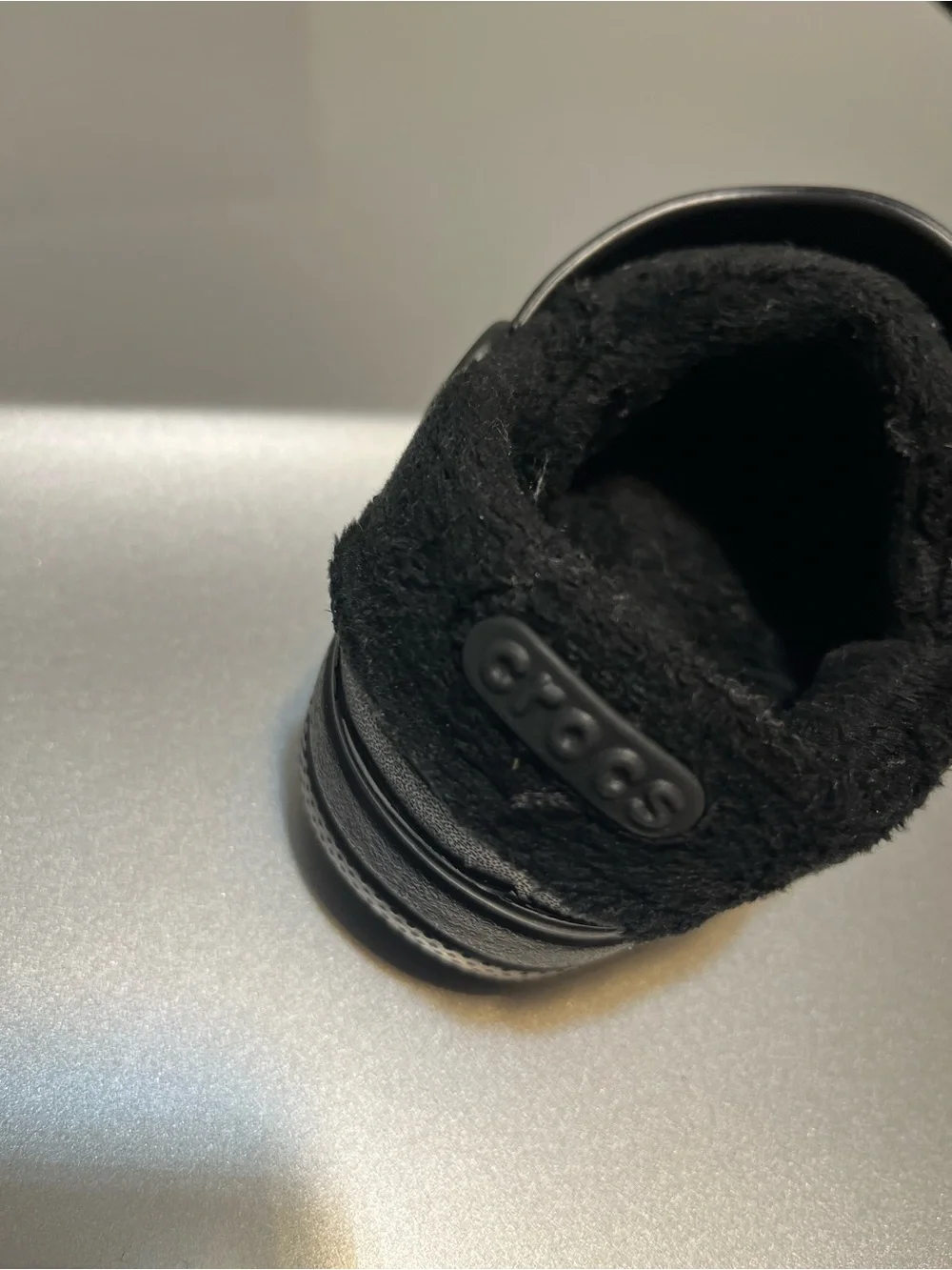 CROCS Kids Classic Fuzzy Lined Clog - Black